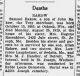 Samuel Rakow a son of John Rakow